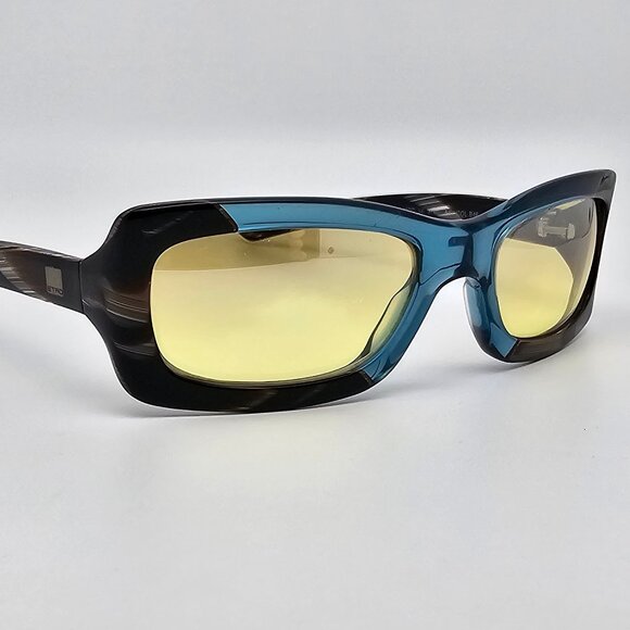Etro Mod. SE 9760 51 Col. B46 Crystal Blue Horn Frame Yellow Lens Sunglasses - Picture 6 of 14